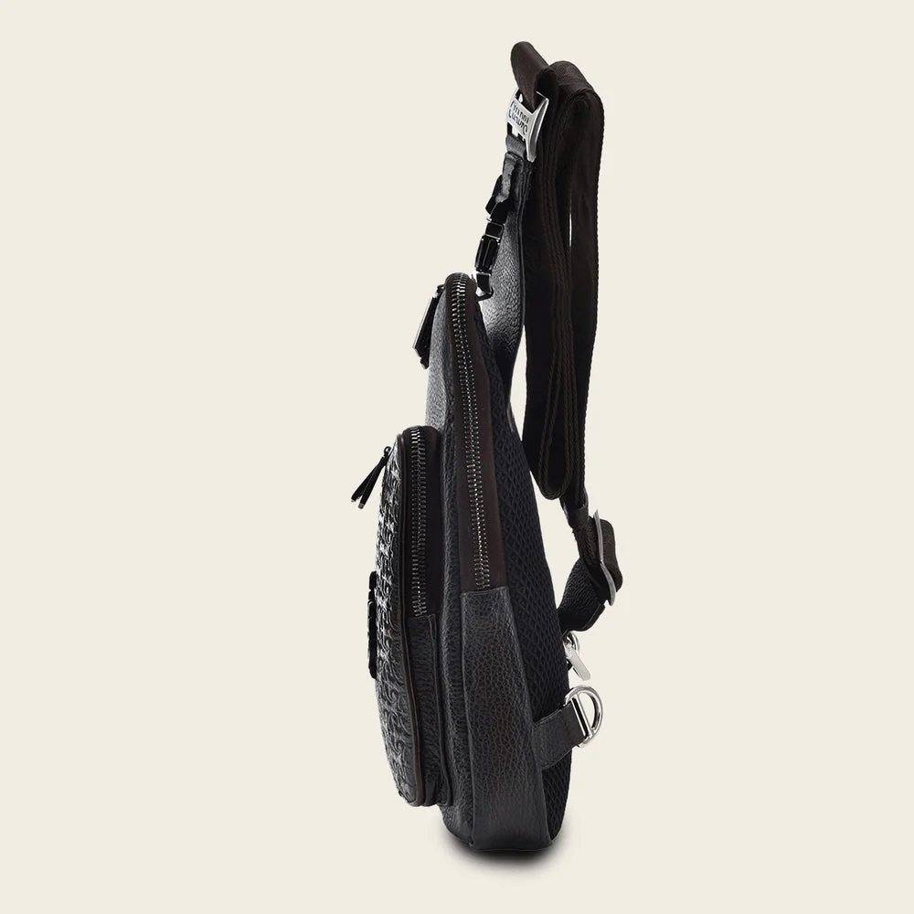 Bolso Bandolera Cuadra Marron Oscuro - Image 3