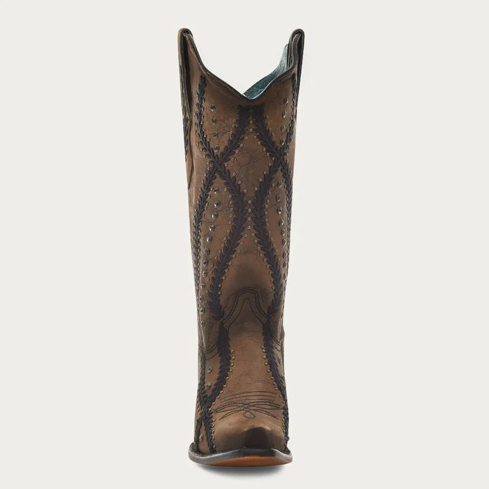 Bota Vaquera Corral Boots Cristals & Studs Brown - Image 3