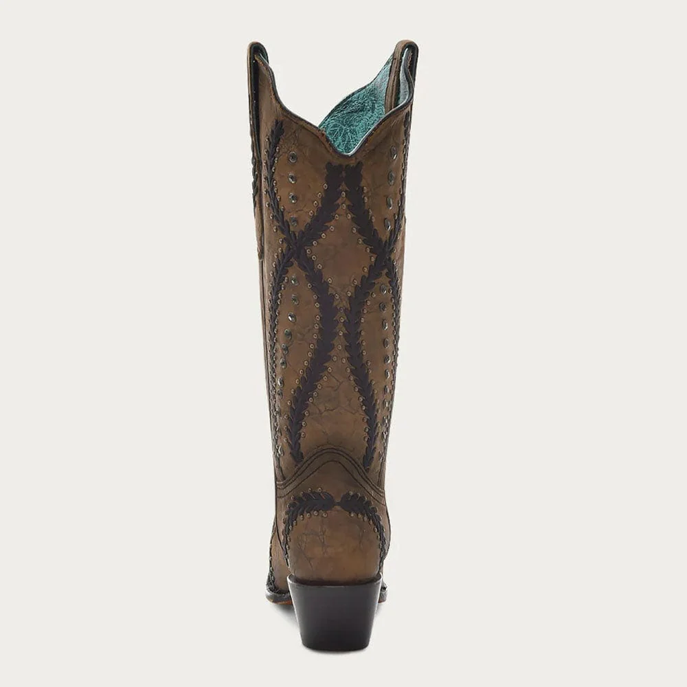 Bota Vaquera Corral Boots Cristals & Studs Brown - Image 4