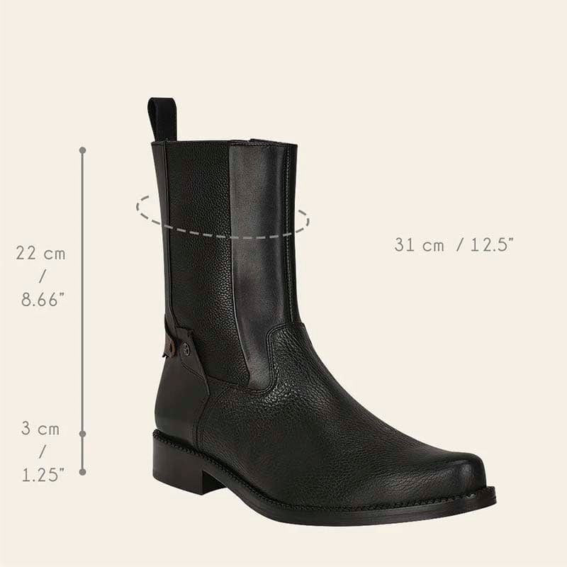 Botin Franco Cuadra Dubai Negro - Image 10