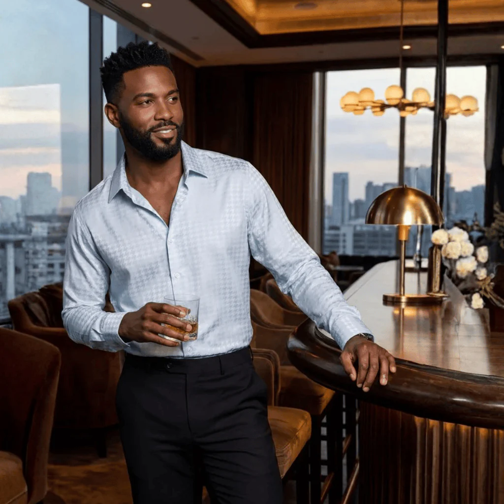 Camisa Barabas Blue Luxe - Image 4