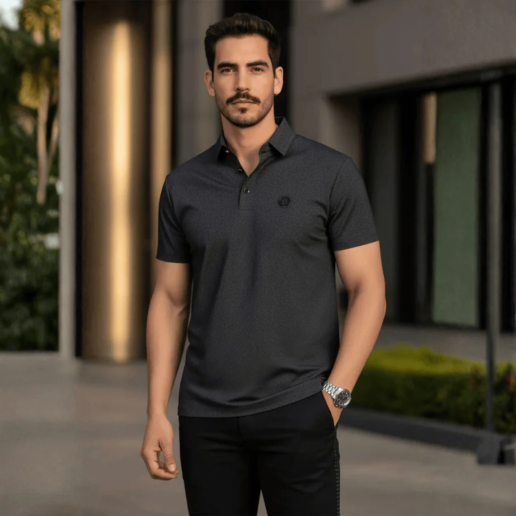 Camisa Polo Barabas Negra Valmont - Image 6